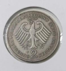 1979-F BATI ALMANYA DEUTSCHE 2 MARK ORİJİNAL MADENİ PARASI NADİR HARFLISI ÇOK ÇOK TEMİZ X2YY3R4 ÇOK NADİR