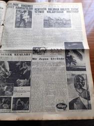 Yeni İstanbul Gazetesi - 26 Haziran 1952 - Mustafa Nermi - Esir Şehrin İnsanları Yazan Nureddin Demir (Kemal Tahir) Yazı Dizisi - Amerika'ya Giden Türk Güzeli Gelengül Tayfuroğlu - Komünizm Propagandası Yapan Ermeni Vatandaş Vartan Az Daha Linç Ediliyordu - Muammer Alakant Ve Enver Güreli Kabineye Alındı - Ürdün Kralı Emir Tallal Tahtından İndirilmiyor - Churchill Türkiye'ye Davet Edilecek - Anafartalar Muharebesinin Yıldönümü - Kore'deki Savaşın İkinci Yıldönümü - İsmet İnönü'yü Karşılayan Bir Grubun Otomobili Devrildi - Dünya Güzellik Müsabakasından Resimler - İzmir Fuarına İştirak Edecek Devletler - Göçmen Evleri Kıştan Evvel İkmal Edilecek - İngiltere Demirperde Gerisine Niçin Mal Göndermektedir - Meşhur Dansöz. İsadora Duncan'ın Yumuşak İlahi Dansı Herkesi Mestederdi - Birleşik Amerika'da Gençlik Klüpleri - Kürtaj Yapılmalı Mıdır - Fotoğraflarla Olaylar - Berlin'de Bugünkü Sanat Hareketleri - Asya Röportajları Yazan Fritz Van Briessen - James Motosikletleri Ve Bisikletleri