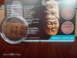 Darphane Orhun anıtları bronz hatıra parası(sertifikalı)
