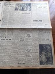 Yeni İstanbul Gazetesi - 13 Haziran 1955 - Mustafa Nermi - Yaz Yağmuru Yazan Ahmet Hamdi Tanpınar Yazı Dizisi - Batı Almanya Başvekili Adenauer Dün Birleşik Amerika'ya Hareket Etti - Osman Bölükbaşı'nın Erzurum'daki Rekoru - Moby Dick Filmi - Rejisör Orson Welles - Aktris Joan Plowright - Şehir Meclisi Azaları Dün Hilton'a Gitmedi - Yugoslavya Balkan Paktına Sadık Kalacağını Resmen Teyid Ediyor - Demokrat Parti İl Kongresi Dün Tam Bir Sükunet İçinde Geçti - Huzur Hasreti Yazan Mehmet Davaz Yazı Dizisi - Halide Edip Pazartesi Konuşmaları - Hollywood'lu Misafirlerle Beylerbeyi Sarayında - Saadet Bekçisi Yazan Zeliha Harun Yazı Dizisi - Viyana'da Yapılacak Musiki Festivali - Ankara İzmir Radyosu Programı - Almanya İspanya'dan Bağırsak Alacak - Yeni Bir İngiliz Artisti Shirley Jones - James Mason - Atletizm Bayramı Tam Bir Keşmekeş İçinde Sona Erdi - Tarihin En Büyük Otomobil Yarış Faciası 84 Ölü Var - Adalet Takımı Beşiktaş'ı Yendi - Galatasaraylı Günay'a Beşiktaş Talip - D'Roja Briyantin