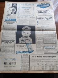 Yeni İstanbul Gazetesi - 13 Haziran 1955 - Mustafa Nermi - Yaz Yağmuru Yazan Ahmet Hamdi Tanpınar Yazı Dizisi - Batı Almanya Başvekili Adenauer Dün Birleşik Amerika'ya Hareket Etti - Osman Bölükbaşı'nın Erzurum'daki Rekoru - Moby Dick Filmi - Rejisör Orson Welles - Aktris Joan Plowright - Şehir Meclisi Azaları Dün Hilton'a Gitmedi - Yugoslavya Balkan Paktına Sadık Kalacağını Resmen Teyid Ediyor - Demokrat Parti İl Kongresi Dün Tam Bir Sükunet İçinde Geçti - Huzur Hasreti Yazan Mehmet Davaz Yazı Dizisi - Halide Edip Pazartesi Konuşmaları - Hollywood'lu Misafirlerle Beylerbeyi Sarayında - Saadet Bekçisi Yazan Zeliha Harun Yazı Dizisi - Viyana'da Yapılacak Musiki Festivali - Ankara İzmir Radyosu Programı - Almanya İspanya'dan Bağırsak Alacak - Yeni Bir İngiliz Artisti Shirley Jones - James Mason - Atletizm Bayramı Tam Bir Keşmekeş İçinde Sona Erdi - Tarihin En Büyük Otomobil Yarış Faciası 84 Ölü Var - Adalet Takımı Beşiktaş'ı Yendi - Galatasaraylı Günay'a Beşiktaş Talip - D'Roja Briyantin