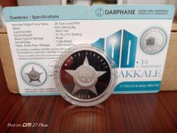 23 Nisan 100.Yıl Çanakkale Barış Zirvesi Gümüş Hatıra Para Çil Sertifikalı 2015
