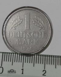 1976-J BATI ALMANYA DEUTSCHE 1 MARK ORİJİNAL MADENİ PARASI NADİR HARFLİSİ ÇOK ÇOK TEMİZ Q2SSS3 ÇOK NADİR