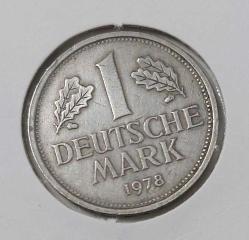 1978-G BATI ALMANYA DEUTSCHE 1 MARK ORİJİNAL MADENİ PARASI ÇİLALTI Ç2CCC3R ÇOK NADİR