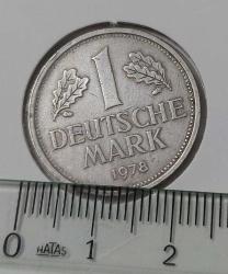 1978-G BATI ALMANYA DEUTSCHE 1 MARK ORİJİNAL MADENİ PARASI ÇİLALTI Ç2CCC3R ÇOK NADİR