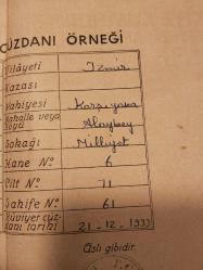 KARNE T.C. MAARİF VEKİLLİĞİ İLKOKUL DİPLOMASI 1944-45 YILI 547