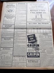 Yeni İstanbul Gazetesi - 24 Haziran 1955 - Ankara Kıbrıs Hadisesini Dikkatle Takip Ediyor - Selim Sarper Molotov'la Yemek Yedi - Bakkallarda Bugün Şeker Satışı Başlıyor - Amerika'nın Verdiği 32 Milyon Dolarlık Malzeme - Sadık Aldoğan Dün Ankara'da Tevkif Edildi - Wimbledon Tenis Turnuvası - Akış Dergisinden Cüneyt Arcayürek Mahkum Oldu - Cumhurreisi Celal Bayar Adana'dan Ankara'ya Döndü - Huzur Hasreti Yazan Mehmet Davaz Yazı Dizisi - Bedri Alogan - Manevi Silahlanmanın Gayesi Komünizme Bir Cevaptır - Adnan Menderes Vali Fahrettin Kerim Gökay İle Görüştü - Amerika Yeni Tip Bir Atom Bombası Yapmış - 40. Resmi Turizm Toplantısı - Yaz Yağmuru Yazan Ahmet Hamdi Tanpınar Yazı Dizisi - Mehtap Şarkısı Cinayetleri Yazan Francis Didelot Yazı Dizisi - Kabus Ve Efsane Hayvanları Sahiden Yaşıyorlar Mı - Hasene Ilgaz - Çocuk Sayfası - Çinçin'in Serüvenleri - Karakedi Kumpanyası'nın Yeni Serüvenleri - Milli Takımımız İtalya Maçı İçin Çok İyi Hazırlanmıştır - Fenerbahçe Atletizm Bayramı - Gripin