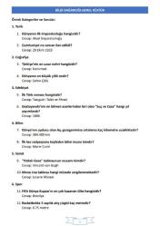 Bilgi Yarışmalarına Hazırlık Soru Bankası (2500 Soru)