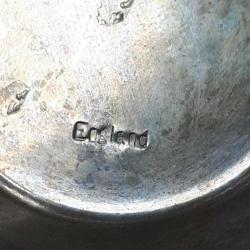 VINTAGE İNGİLİZ GÜMÜŞ KAPLAMA METAL KASNAKLI OVAL FORMLU CAM ŞEKERLİK