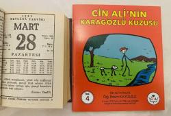 28 Mart 1983 hediyelik orijinal Mevlana takvim yaprağı (Cin Ali kitabı hediyeli:)