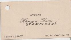 Kartvizit: Avukat Hüseyin Kami, İstanbul
