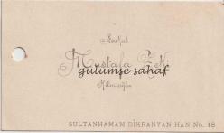 Kartvizit: Avukat Mustafa Zeki Hilmioğlu, Sultanhamam Dikranyan Han