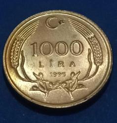 1995 1000 Lira Çil Bakır 3g