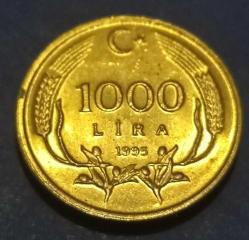 1995 1000 Lira Çil Bakır 3g