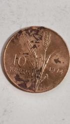 Efemera - TÜRKİYE 1974  10 KURUŞ - kitantik - kitaLog