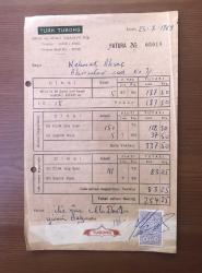Efemera - Türk Tuborg Bira ve Malt Sanayii Fatura 1969 - kitantik - kitaLog