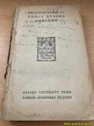 SELECTED POEMS OF PERCY BYSSHE SHELLEY / OXFORD UNİVERSİTY PRESS / İNGİLİZCE KİTAP (PERCY BYSHE SHELLEY'DEN SEÇİLMİŞ ŞİİRLER) YIPRANMALARI MEVCUT