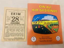 28 Ekim 1971 hediyelik orijinal Mevlana takvim yaprağı (Cin Ali kitabı hediyeli:)