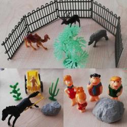 Western vahşi batı at arabası kaktüs kaya parçası kovboy. Fil deve geyik ağaç çit ler. Taş devri fred barni çakıl wilma kaya parçası figür oyuncak Koleksiyon dekor hediye nostalji tasarım süs hobi eğlence vintage retro minyatür diorama ölçekli çizgi film roman Animasyon karikatür kahramanları