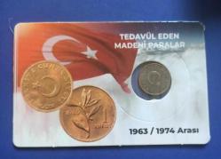 1969 yılı Tedavül bronz 1 kuruş Kendi Özel Tanıtım kitinde