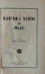 Kur'an-ı Kerim ve Meali, Cilt: 1 - 2 [TAKIM]