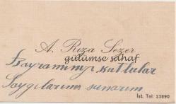 LOT.6 » Kartvizit: A. Rıza Sezer