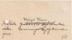 LOT.3 » Kartvizit: Hidayet Nazmi