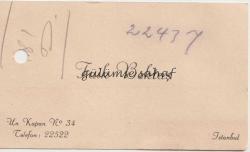 LOT.15 » Kartvizit: Faik Bektaş, İstanbul
