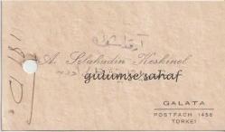 LOT.20 » Kartvizit: A. Selahaddin Keskinel, Galata