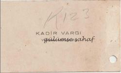 LOT.16 » Kartvizit: Kadir Vargı, Yüksek Mühendis