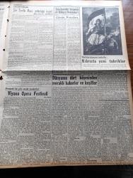 Yeni İstanbul Gazetesi - 22 Temmuz 1955 - Mustafa Nermi - Eisenhower'in Rusya'ya Hayret Uyandıran Teklifi - Bakırköy'de Askeri Cephanelik İnfilak Etti - 11'lere Dahil Olan Ekrem Alican Teklifi Geri Almayacağız Dedi - İsmail Rüştü Aksal Hasan Polatkan'a Cevap Verdi - Kasım Gülek Dün Sorguya Çekildi -  Şah Celal Bayar'ı İran'a Davet Etti - CHP Genel Başkanı İsmet İnönü - Huzur Hasreti Yazan Mehmet Davaz Yazı Dizisi - Samed Ağaoğlu'nun Radyodaki Konuşması - Denizcilik Bankası 9 Yeni Gemi Siparişi Verdi - Yüksek Askeri Hemşire Okulu - Ankara İstanbul İzmir Radyosu Programı - Mehtap Şarkısı Cinayetleri Yazan Francis Didelot Yazı Dizisi - Milletlerarası Kalay Konferansı Müzakereleri - Şair Eşrefin Mısır'a Götürdüğü Koçan - Viyana Opera Festivali - Tekerlekli Saray - Çocuk Sayfası - Barselona'da 1500 Metrede Ekrem Koçak Birinci Oldu - Mehmet Ali Has Kardeşi Şeref'i Yanına Alarak Fenerbahçe'ye Döndü - Galatasaray'ın Fenerbahçe'ye Vereceği Kupa - Yunan Güzeli Sonia Fenerbahçe'yi Seviyor