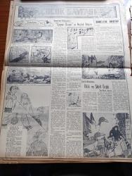 Yeni İstanbul Gazetesi - 22 Temmuz 1955 - Mustafa Nermi - Eisenhower'in Rusya'ya Hayret Uyandıran Teklifi - Bakırköy'de Askeri Cephanelik İnfilak Etti - 11'lere Dahil Olan Ekrem Alican Teklifi Geri Almayacağız Dedi - İsmail Rüştü Aksal Hasan Polatkan'a Cevap Verdi - Kasım Gülek Dün Sorguya Çekildi -  Şah Celal Bayar'ı İran'a Davet Etti - CHP Genel Başkanı İsmet İnönü - Huzur Hasreti Yazan Mehmet Davaz Yazı Dizisi - Samed Ağaoğlu'nun Radyodaki Konuşması - Denizcilik Bankası 9 Yeni Gemi Siparişi Verdi - Yüksek Askeri Hemşire Okulu - Ankara İstanbul İzmir Radyosu Programı - Mehtap Şarkısı Cinayetleri Yazan Francis Didelot Yazı Dizisi - Milletlerarası Kalay Konferansı Müzakereleri - Şair Eşrefin Mısır'a Götürdüğü Koçan - Viyana Opera Festivali - Tekerlekli Saray - Çocuk Sayfası - Barselona'da 1500 Metrede Ekrem Koçak Birinci Oldu - Mehmet Ali Has Kardeşi Şeref'i Yanına Alarak Fenerbahçe'ye Döndü - Galatasaray'ın Fenerbahçe'ye Vereceği Kupa - Yunan Güzeli Sonia Fenerbahçe'yi Seviyor