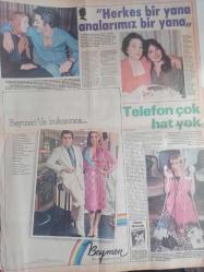 Şey Haftalık Magazin ve Siyasi Aktüalite Gazetesi - Hülya Koçyiğit ve Gülşah Posteri - Gökben - Kaya Mutlu - Telefon Çok Hat Yok - Türkan Şoray - Meliha Şoray - Kadir İnanır - Beymen Kıyafet Reklamı fotoğraf ve haberi - Gazete Tam Değildir Sadece 2 Sayfası Mevcuttur