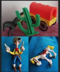 Western vahşi batı teksas posta mühimmat at arabası kaktüs red kit lucky luke düldül figür oyuncak Koleksiyon dekor hediye nostalji tasarım süs hobi eğlence vintage aksesuar retro minyatür diorama ölçekli modeller çizgi film roman Animasyon karikatür kahramanları