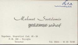 LOT.19 » Kartvizit: Mehmet Sertdemir, Maden Müteahhit