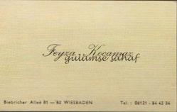 LOT.9 » Kartvizit: Feyza Kocamaz, Wiesbaden