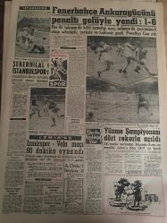YENİ SABAH GAZETESİ  24 EYLÜL  1961 YIL :24 SAYI :8093---Uçak kazası 33 ölü var  : Adana dan  Kalkan THY Uçağı  Esenboğa da Düştü --Namus Sözümüzü Tutuyoruz :Gürsel Seçim İçin Radyo da Millete Hitap Ediyoruz --İçişleri Bakanı Memurlardan Tarafsız Kalmalarını  İstedi --İmralı da ki  43 suçlu  da Kayseri ye  nakledildi ---Bugün  Propaganda :Siyavuşgil -- 1Ekim den itibaren  tek tip  ekmek  çıkarılıyor --Erzincan da  örnek bir seçim  mücadelesi  var -- Kiraz  da dolaşan  fısıltı  :AP bir  muvazaa partisi---Fenerbahçe  Ankaragücünü  penaltı  golüyle  yendi :1-0--Şekerhilal :1 İstanbul spor :1--İzmir Spor -Vefa Maçı 80 Dakika Oynandı ---Yüzme Şampiyonası  Dört Rekorla Açıldı ---