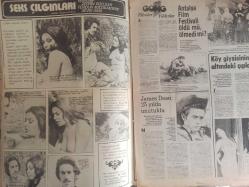 Süper Gazete Pazar Haftalık Aktüalite Sinema Tiyatro Müzik ve Magazin Dergisi - Sayı:25 - Sevgilisi Onu Aldatıyor - Olcay Özlem Aşk Yüzünden Şaşkına döndü - Kara Kaplı Defter - Yugoslavya Yosması - Alev Altın İşin Kolayını Buldu - Çetin Gün - Arzu Okay Evlenmeye Kararlı - İlk Filminde Başrolde Oynayacak - Gülay Alp - Ben Türkiye'nin Brigitte Bardot'uyum - Gülay Alp - Seks Çılgınları fotoromanı - Zerrin Egeliler - Sevgi Akın - Feridun Küçükakdere - Türkan Şoray - James Dean - Arif Sağ - Mehmet Özbek - Ümit Tokcan - Melike Demirağ - Dersu Güney - Gönül Hancı - Ahu Tuğba - Sibel Egemen - Sadettin Işık - Janet Conway - Marika Toth - Güzel Maskot Carolyn - Meral Zeren - Figen Han - Gülşen Bubikoğlu - Aynur akarsu - Mine Mutlu - Ceyda Karahan - Sevtap İnan - Nazan Saatçi - Gülay Tem - Kamuran Bengü fotoğraf ve haberi - Dergi Tam Değildir Sadece 14 Sayfası Mevcuttur - Dergi Kapağı Yoktur