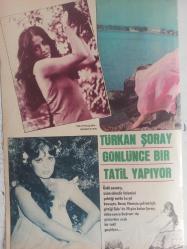 Pazar Haftalık Aktüalite Sinema Tiyatro Müzik ve Magazin Dergisi - Türkan Şoray Gönlünce Bir Tatil Yapıyor - Televizyon Gülistan Okan'ı Değiştirdi - Nükhet Duru - Gökben - Pakize Suda - Seyyal Taner - Değişmek Zorundayım fotoğraf ve haberi  - Dergi Tam Değildir Sadece 4 Sayfası Mevcuttur - Dergi Kapağı Yoktur