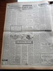 Ulus Gazetesi - 10 Şubat 1959 - Kıbrıs Cumhuriyeti İçin Anayasa Hazırlanıyor- Zürih'te Adnan Menderes İle Karamanlis Özel Bir Görüşme Yaptı - Atatürk Filmi Televizyonda Gösterilecek - Vatan Gazetesi Aleyhine Açılan Davaya Dün Bakıldı - Ege Tütün Piyasasının İlk Günü Çok Durgun Geçti - Diyarbakır'da Dokuz Mahkum Kaçtı Yedisi Yakalandı - Yakup Kadri Karaosmanoğlu Köşe Yazısı - Kuklalar Yazan Oktay Verel Yazı Dizisi - Sahne Yazan Metin And - İstanbul Valisi Ethem Yetkiner Aleyhinde Bir Dava Açıldı - Fikir Vergisi - Başkentte 24 Saat - Baykara Tutsak Çizgi Roman - Ulus Küçük İlanlar - Caterpillar Yol İnşaat Traktörleri - Dans Yıldızı İnci Birol - Erzurum Folklör Ekibi - Film Yıldızı Nevin Aypar - Modern Komikler Karakediler - Büyük Ve Alemdar Sinemalarında Eğlence Festivali - E.C.A. Pres Döküm Sanayi - Land Rover Arazi Arabaları Ve Kamyonetleri - Kıymetli Ses Yıldızı Esma Engin Göl Gazinosunda - Film Yıldızı Cihan Işık - Şark Dansözü Melike El Cemali