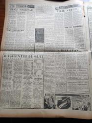 Ulus Gazetesi - 10 Şubat 1959 - Kıbrıs Cumhuriyeti İçin Anayasa Hazırlanıyor- Zürih'te Adnan Menderes İle Karamanlis Özel Bir Görüşme Yaptı - Atatürk Filmi Televizyonda Gösterilecek - Vatan Gazetesi Aleyhine Açılan Davaya Dün Bakıldı - Ege Tütün Piyasasının İlk Günü Çok Durgun Geçti - Diyarbakır'da Dokuz Mahkum Kaçtı Yedisi Yakalandı - Yakup Kadri Karaosmanoğlu Köşe Yazısı - Kuklalar Yazan Oktay Verel Yazı Dizisi - Sahne Yazan Metin And - İstanbul Valisi Ethem Yetkiner Aleyhinde Bir Dava Açıldı - Fikir Vergisi - Başkentte 24 Saat - Baykara Tutsak Çizgi Roman - Ulus Küçük İlanlar - Caterpillar Yol İnşaat Traktörleri - Dans Yıldızı İnci Birol - Erzurum Folklör Ekibi - Film Yıldızı Nevin Aypar - Modern Komikler Karakediler - Büyük Ve Alemdar Sinemalarında Eğlence Festivali - E.C.A. Pres Döküm Sanayi - Land Rover Arazi Arabaları Ve Kamyonetleri - Kıymetli Ses Yıldızı Esma Engin Göl Gazinosunda - Film Yıldızı Cihan Işık - Şark Dansözü Melike El Cemali