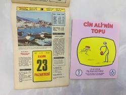 23 Kasım 1981 hediyelik orijinal Hürriyet takvim yaprağı (Cin Ali kitabı hediyeli:)