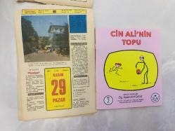 29 Kasım 1981 hediyelik orijinal Hürriyet takvim yaprağı (Cin Ali kitabı hediyeli:)