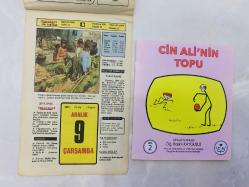 9 Aralık 1981 hediyelik orijinal Hürriyet takvim yaprağı (Cin Ali kitabı hediyeli:)