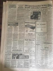 YENİ SABAH GAZETESİ 18 EKİM  1962 YIL :25 SAYI :8477---Tahliyeler  Başlıyor --Kayseri de  fevkalade  tedbirler  kaldırıldı --Memurlar  Şubatta  Zamlı Maaş Alacak---12 yıldır aradığı  kızını İsviçre 'ye  götürmüşler --N.Erim 'in Teklifi Anayasaya  Uygun  --Yakup Kadri Açıklamazsa Bazı CHP 'liler Konuşacak --Yemen İmamı San 'a Yürüyor --Çocuklara Mektup :Siyavuşgil --Bir apartmandan 30 bin liralık mücevher  çalındı --Sinema :Atlas :Bahriyede ,İnci :Cilali  İbo Rüyalar Aleminde ,Lüks :Küçük Hanımefendinin Kısmeti ---Samsun da bir çok soygun yapan  bir çete yakalandı --Fabri :Türk Takımını Farklı Yeneceğiz  Dedi --K.Gümrük Bugün Galatasaray  yarın Ankara 'ya  gidiyor --Güreş Federasyonu Antrenörleri Açıkladı --Grociani  Milli Takım Antrenörü  Oluyor --Fikret Kırcan Döndü --Türkiye Kupası  :Demirspor  H.Tepe 'yi  eledi  :3-2---