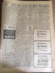 YENİ SABAH GAZETESİ 18 EKİM  1962 YIL :25 SAYI :8477---Tahliyeler  Başlıyor --Kayseri de  fevkalade  tedbirler  kaldırıldı --Memurlar  Şubatta  Zamlı Maaş Alacak---12 yıldır aradığı  kızını İsviçre 'ye  götürmüşler --N.Erim 'in Teklifi Anayasaya  Uygun  --Yakup Kadri Açıklamazsa Bazı CHP 'liler Konuşacak --Yemen İmamı San 'a Yürüyor --Çocuklara Mektup :Siyavuşgil --Bir apartmandan 30 bin liralık mücevher  çalındı --Sinema :Atlas :Bahriyede ,İnci :Cilali  İbo Rüyalar Aleminde ,Lüks :Küçük Hanımefendinin Kısmeti ---Samsun da bir çok soygun yapan  bir çete yakalandı --Fabri :Türk Takımını Farklı Yeneceğiz  Dedi --K.Gümrük Bugün Galatasaray  yarın Ankara 'ya  gidiyor --Güreş Federasyonu Antrenörleri Açıkladı --Grociani  Milli Takım Antrenörü  Oluyor --Fikret Kırcan Döndü --Türkiye Kupası  :Demirspor  H.Tepe 'yi  eledi  :3-2---