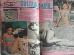 Pazar Haftalık Aktüalite Sinema Tiyatro Müzik ve Magazin Dergisi - 29 Temmuz 1967 - Sayı:566 - Gülsün Kamu - Gamze Öz - Figen Say Yoruldu - Tamer Yiğit - Bilge Olgaç - Yıldırım Gencer - Yılmaz Köksal - Ersun Kazançel - Puro Sabun Reklamı - Cüneyt Arkın - Güler Cüreklibatur - İkinci Balayı  -Şımarık Bir İngiliz Kızı - Margaret Lee - Perde Arasından Çekildi - Claudia Brook - Gönül Turgut - Margaret Lee - Bir Kararsız Şöhret Gülsün Kamu - Dansözlükten sinemaya - Haftanın Ardından - Hülya Koçyiğit - Tamer Yiğit - Fikret Hakan - Sevda Ferdağ - Mehmet Kamuran - İzzet Günay - Selda Alkor - Senih Orkan - Süleyman Turan - Devlet Devrim - Güzin Sayar - 20 Soru 20 Cevap - Reha Yurdakul fotoğraf ve haberi - Tam Takım Dergi