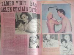 Pazar Haftalık Aktüalite Sinema Tiyatro Müzik ve Magazin Dergisi - 1 Temmuz 1967 - Sayı:562 - Ajda Pekkan - Sezer Güvenirgil - Zeynep Aksu Cüneyt Arkın'la Oynuyor - Aşk Sahneleri Tamer Yiğit'i Zayıflattı - Başa Gelen Çekilir Diyor - Gönül Yazar - Ajda Pekkan sinemayı Unuttu - Sinema Haberleri - Birsen Ayda - Tanju Gürsu - Nevin Nural - Erol Solak - Ünsel Aybek - Suzan Avcı, Kapıcısı ile Kavga Etti - Hanımlar Sizin İçin - Zeynep Berk - Tanju Korel - Yeşilçam'da Yeni Bir İsim - Sezer Güvenirgil'e Sessiz Boykot! fotoğraf ve haberi - Tam Takım Dergi
