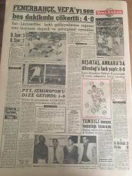 YENİ SABAH GAZETESİ  14 EKİM  1962 YIL :25  SAYI :8473---Hükümet yeni bir af  tasarısı hazırlıyor --CHP 'li kadınlar  şikayetçi  :Nişanlılarımızla  rahat dolaşamıyoruz  ---MBK 'nın 72 sayılı  kanununu da  kalkıyor  --Amerika Siyasi Affı Beğendi --Kalkınma Hızımızı Yağmur Tayin  Edecek---Hizadan sadede  :Siyavuşgil --Minibüsle  kaçırdıkları  kadına tecavüz ederken  yakalandılar --İşte Madison dansı ----Anketin  Amerikalının  Hayatında Büyük Rolü Var --10 Valinin de  daha yeri değiştirildi ---Fenerbahçe ,Vefa 'yı  son  beş  dakikada  çökertti :4-0---B.Spor :3 D.Spor :2----Beşiktaş ,Ankara da  Altındağ  'a  fark  yaptı --PTT ,İzmir  spor u  dize  getirdi --Temsili  maçın  hazırlığı  tamam--