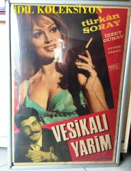 VESİKALI YARİM, 1968, FİLM AFİŞİ / POSTERİ - BÜYÜK BOY - ORİJİNAL - 100 X 70 cm EBADINDA - Original Turkish Big Size Movie Poster - Ömer Lütfi Akad, Safa Önal, Türkan Şoray, Aydemir Akbaş, Behçet Nacar, Hakkı Kıvanç, Necip Tekçe, İzzet Günay, Ayfer Feray, Semih Sezerli, Zeki Sezer, Aynur Akarsu, Selahattin İçsel, Yaşar Şener, Hakkı Haktan, Orhan Çoban - ŞEREF FİLM  - DÖNEMİNE AİT, ORİJİNAL İLK BASIMDIR